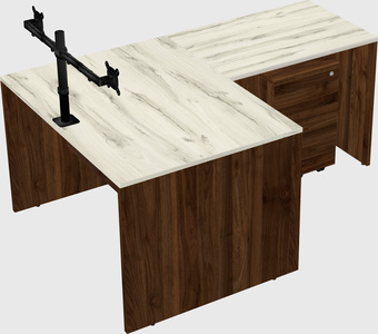 L-shaped office desk
