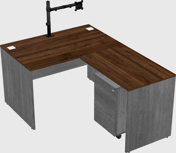 L-shaped office desk