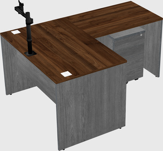 L-shaped office desk