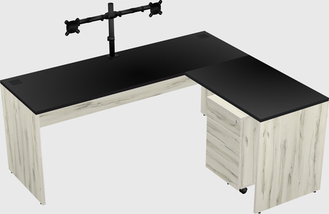 L-shaped office desk