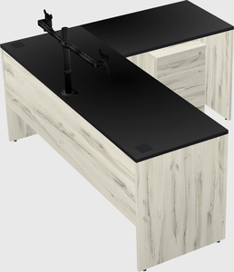 L-shaped office desk