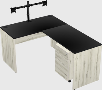 L-shaped office desk