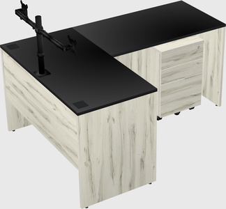 L-shaped office desk