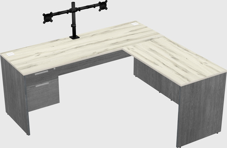 L-shaped office desk