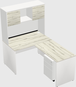 L-shaped office desk