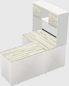 L-shaped office desk