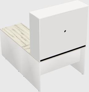 L-shaped office desk