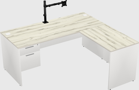 L-shaped office desk