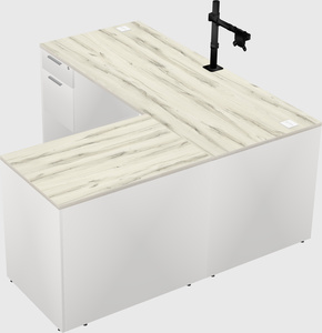 L-shaped office desk