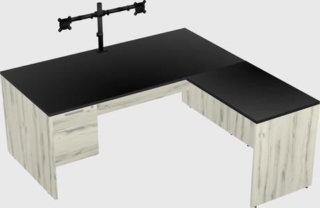 L-shaped office desk