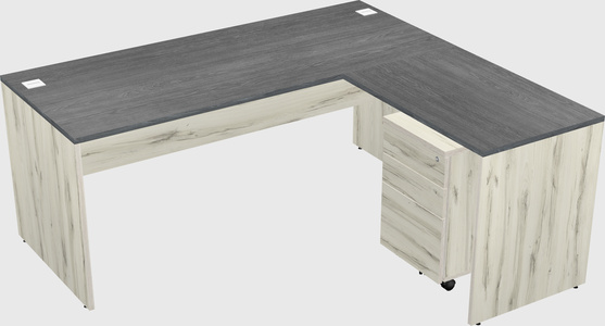 L-shaped office desk