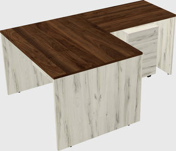 L-shaped office desk