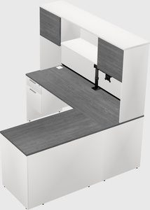 L-shaped office desk