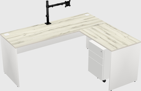 L-shaped office desk