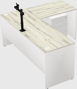 L-shaped office desk