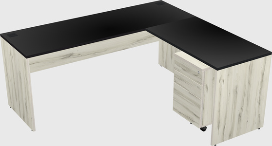 L-shaped office desk