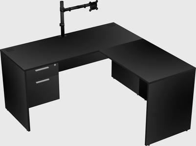 L-shaped office desk