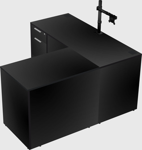 L-shaped office desk