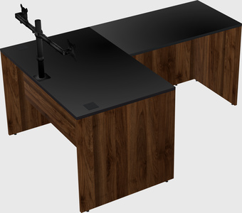L-shaped office desk