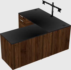 L-shaped office desk