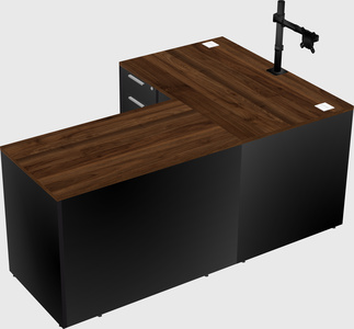 L-shaped office desk