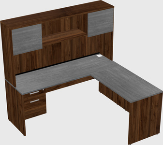 L-shaped office desk