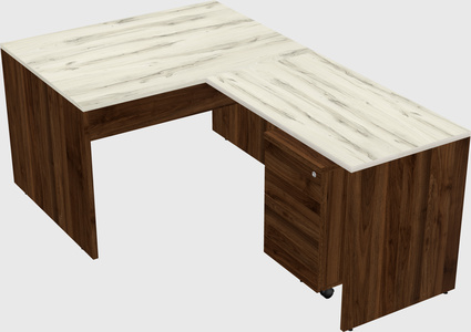 L-shaped office desk