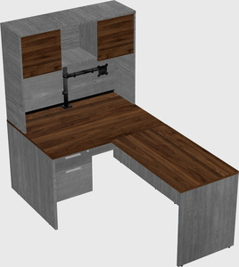 L-shaped office desk