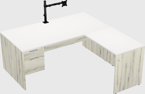 L-shaped office desk