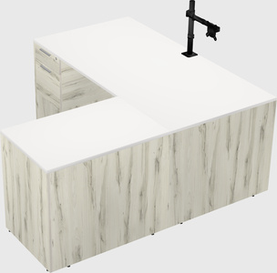 L-shaped office desk