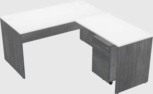 L-shaped office desk