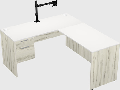 L-shaped office desk