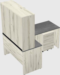 L-shaped office desk