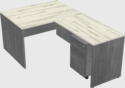 L-shaped office desk