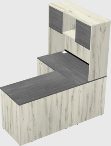 L-shaped office desk