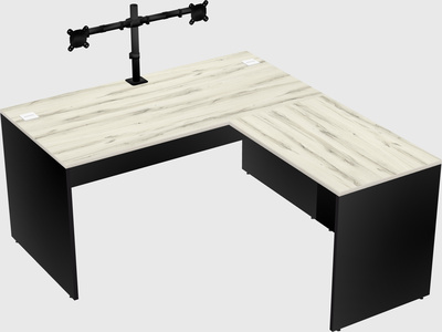 L-shaped office desk