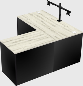 L-shaped office desk