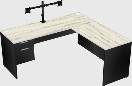L-shaped office desk