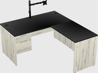 L-shaped office desk