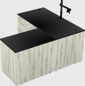 L-shaped office desk