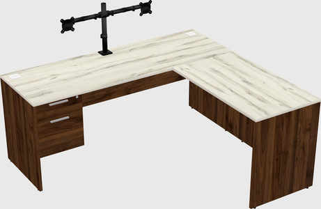 L-shaped office desk