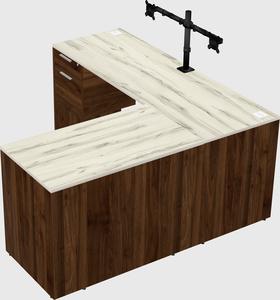 L-shaped office desk