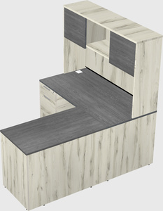 L-shaped office desk
