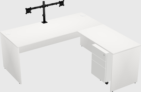 L-shaped office desk
