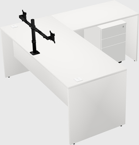 L-shaped office desk