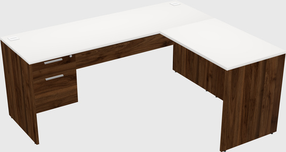 L-shaped office desk