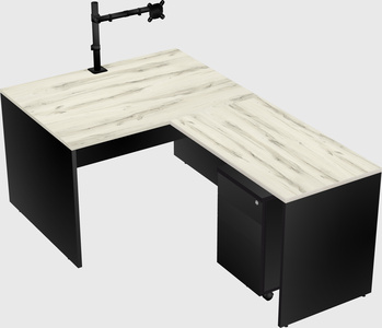 L-shaped office desk