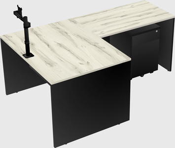 L-shaped office desk