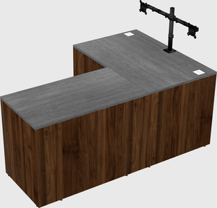 L-shaped office desk
