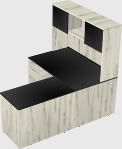 L-shaped office desk